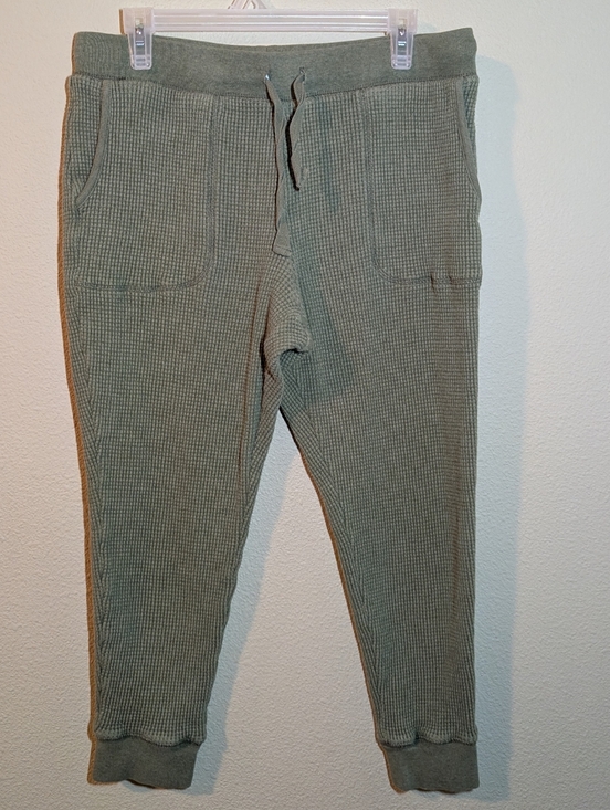 J. Crew Pants - J.Crew Size Medium Olive Green Waffle Knit Drawstring Jogger Pants